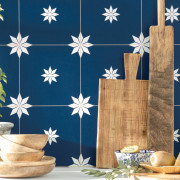 Papier peint Trendy Tiles midnight blue doré - ONLY BLUE - Caselio - ONB102716202