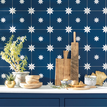Papier peint Trendy Tiles midnight blue doré - ONLY BLUE - Caselio - ONB102716202 Papier peint Trendy Tiles midnight blue doré - ONLY BLUE - Caselio - ONB102716202