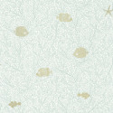 Papier peint Fish And Chips vert d'eau doré - SEA YOU SOON - Caselio - SYO102777267