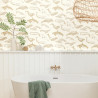 Papier peint Whale Done blanc doré - SEA YOU SOON - Caselio - SYO102790266