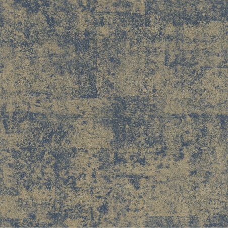 Papier peint Faux Uni Brillant bleu marine doré - KIMONO - Rasch - 410723