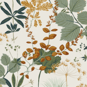 Papier peint Herbario Olive - OLIVIA - Zoom by Masureel - OLI003