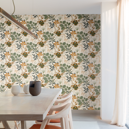 Papier peint Herbario Olive - OLIVIA - Zoom by Masureel - OLI003