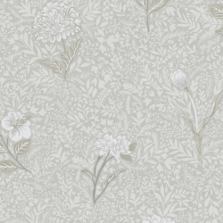 Papier peint Dahlia Snow - OLIVIA - Zoom by Masureel - OLI301