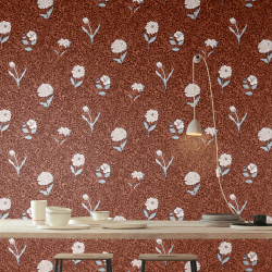 Papier peint Dahlia Wine - OLIVIA - Zoom by Masureel - OLI303