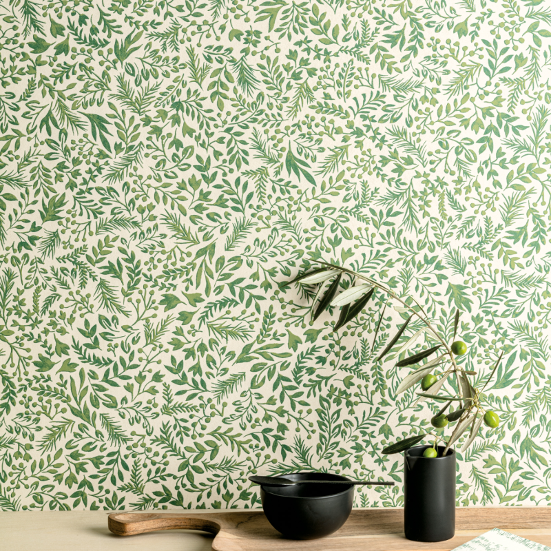 Papier peint Rio Greenery - OLIVIA - Zoom by Masureel - OLI506