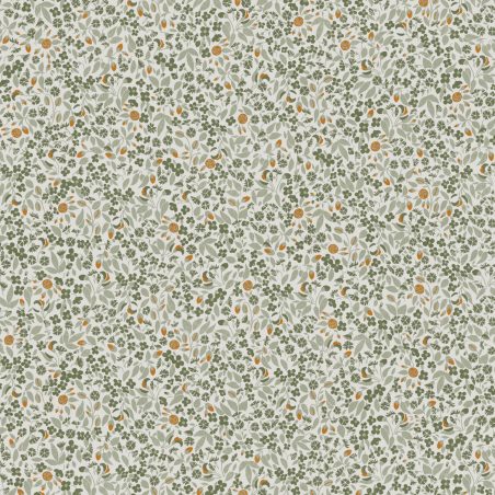Papier peint Wildflower Olive - OLIVIA - Zoom by Masureel - OLI604