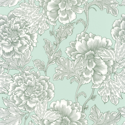 Papier peint Romance vert amande doré irisé - DREAM GARDEN - Caselio - DGN102267027