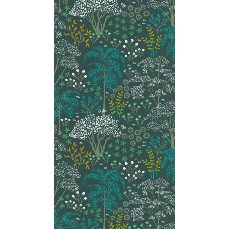 Papier peint Eden vert émeraude - JARDIN D'EDEN - Lutèce - 51203104