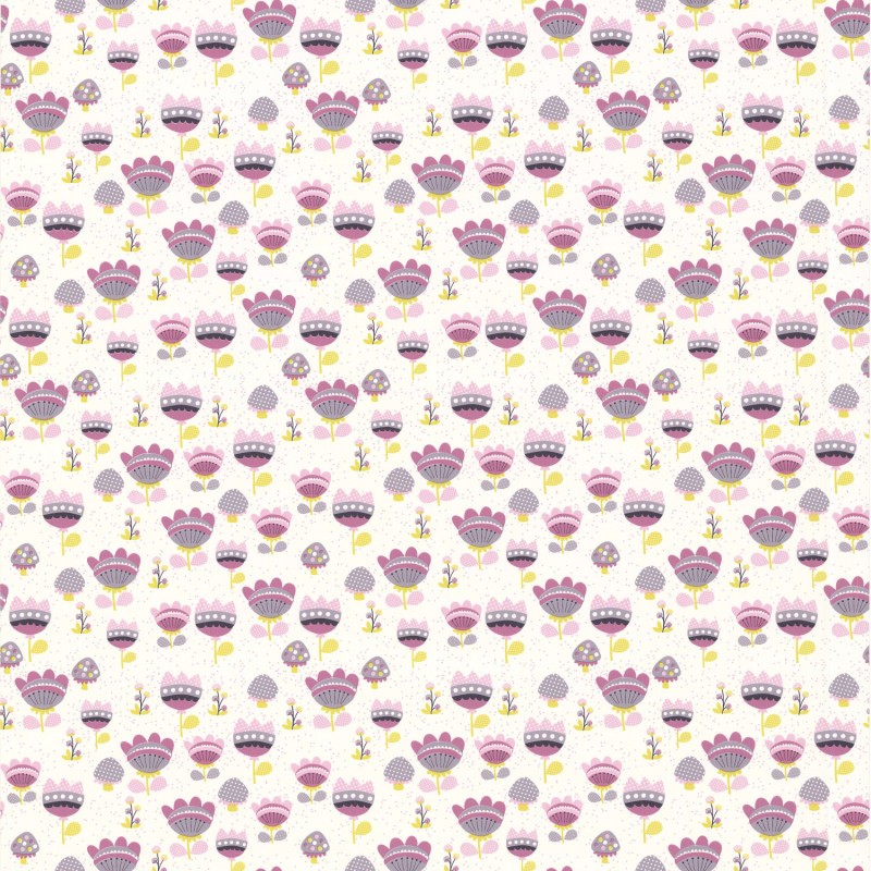 Papier peint Fleurs violettes Sélène & Gaïa - Lutèce - 36160713