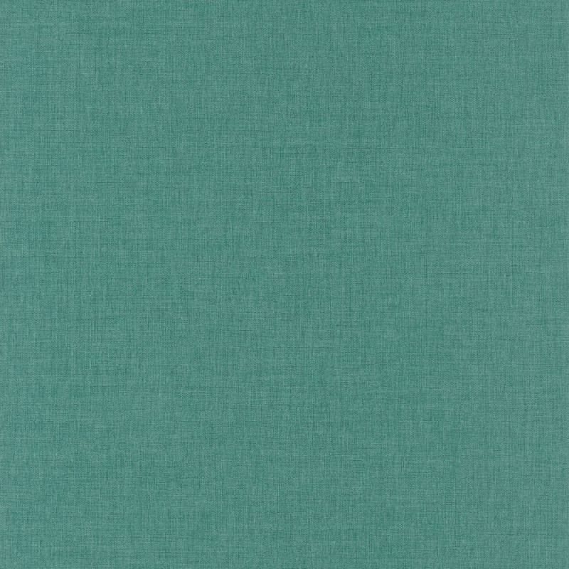 Papier peint Linen uni vert menthe foncé - BEAUTY FULL IMAGE - Caselio - BFI68527601