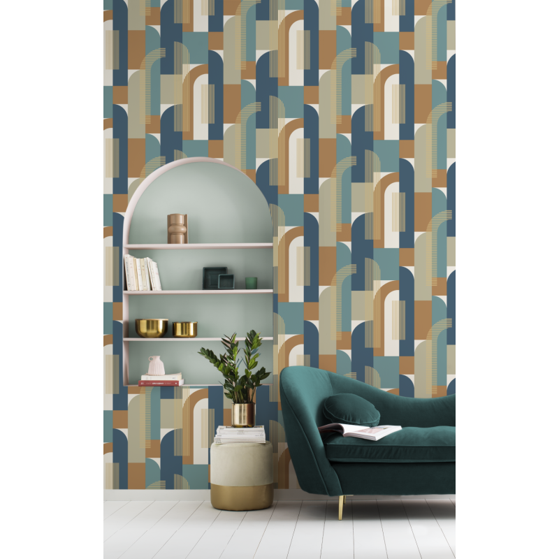 Papier peint Arche bleu - Rasch - 480016