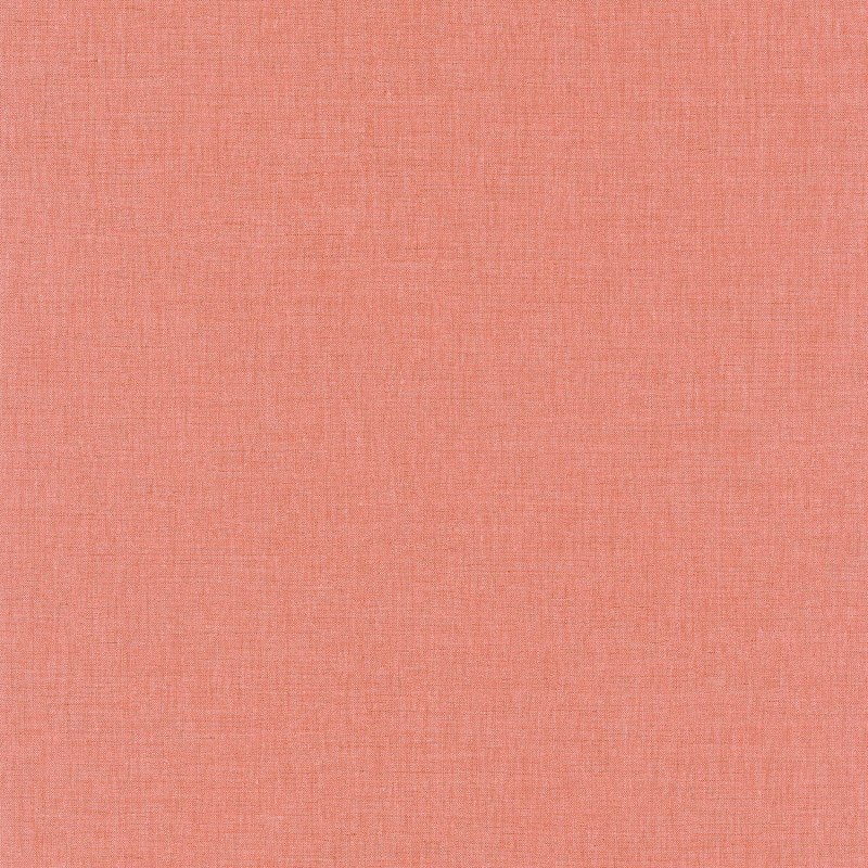 Papier peint Linen uni rose orangé - MOOVE - Caselio - MVE68523698