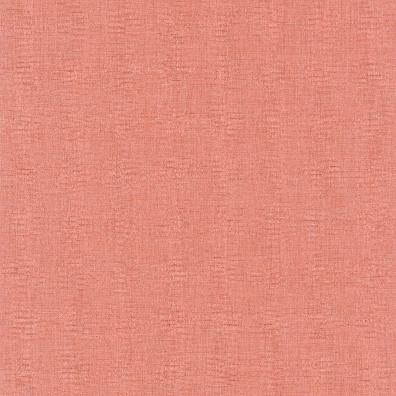 Papier peint Linen uni rose orangé - MOOVE - Caselio - MVE68523698