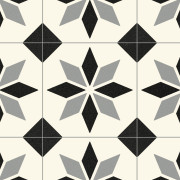 Sol PVC - Lagos 909M carreaux de ciment bleu gris - Optima Feelings BEAUFLOR - rouleau 3M