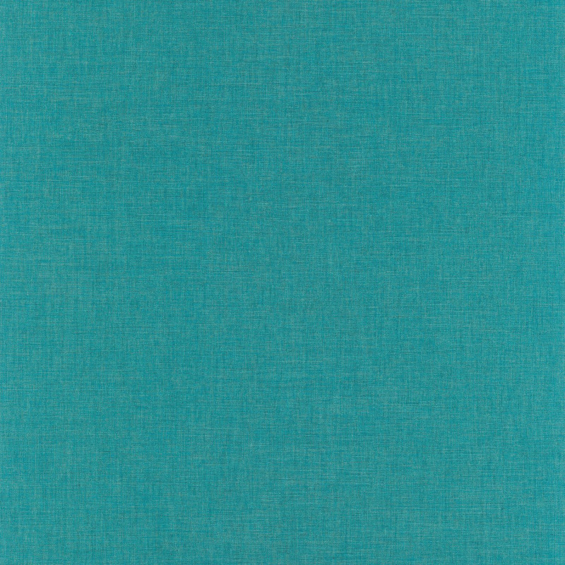 Papier peint Linen Uni bleu turquoise ...