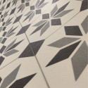 Sol PVC - Lagos 909M carreaux de ciment bleu gris - Optima Feelings BEAUFLOR - rouleau 3M