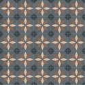 Sol PVC - Scottsdale 691M carreaux bleu/gris brillant - Optima Retro-Tex BEAUFLOR - rouleau 4M