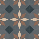 Sol PVC - Scottsdale 691M carreaux bleu/gris brillant - Optima Retro-Tex BEAUFLOR - rouleau 4M