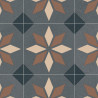 Sol PVC - Scottsdale 691M carreaux bleu/gris brillant - Optima Retro-Tex BEAUFLOR - rouleau 4M