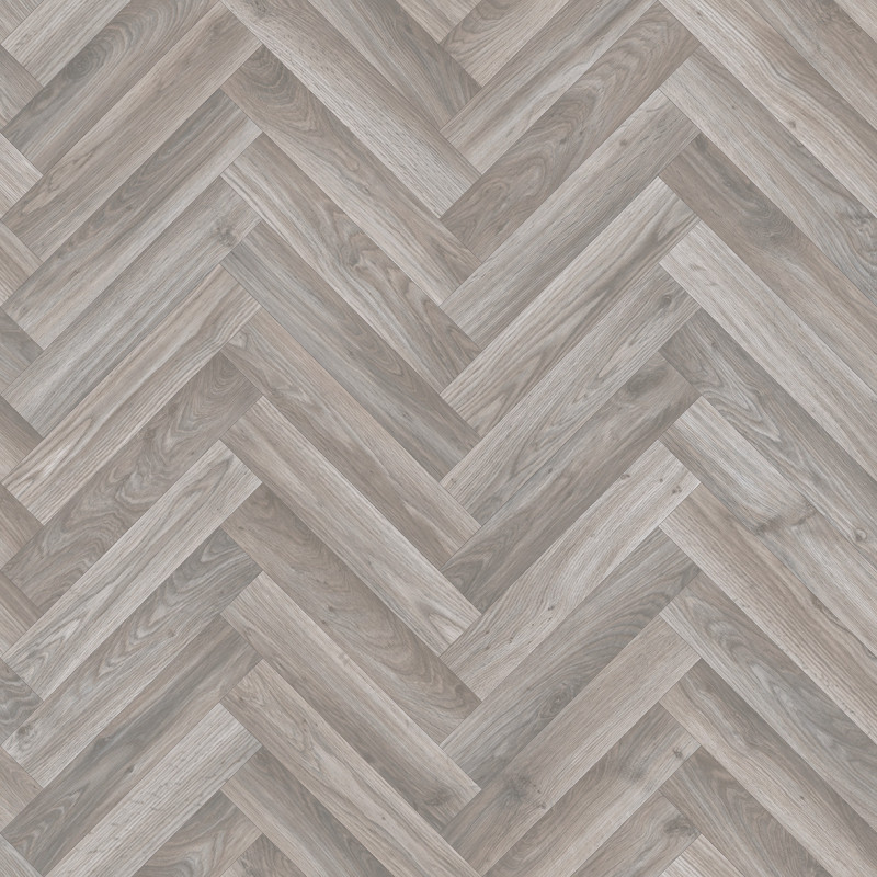 Sol PVC - Oak Chevron 607M chêne gris - Dynasty Optima BEAUFLOR - rouleau 4M