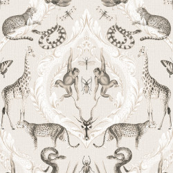 Papier peint Ménagerie beige - BAMAKO - Lutèce - G78309