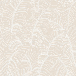 Papier peint Feuille XXL taupe - BAMAKO - Lutèce - G78300