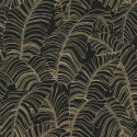 Papier peint Feuille XXL noir et beige - BAMAKO - Lutèce - G78301