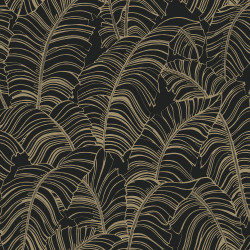Papier peint Feuille XXL noir et beige - BAMAKO - Lutèce - G78301