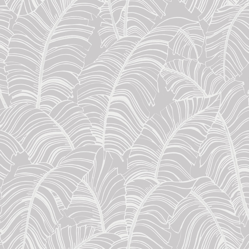 Papier peint Feuille XXL gris clair - BAMAKO - Lutèce - G78298