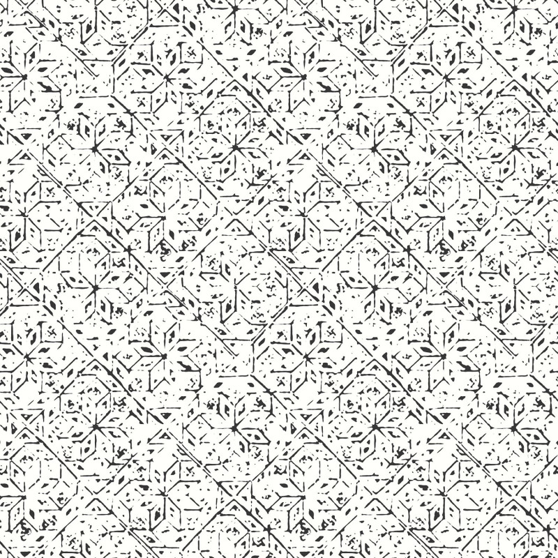 Papier peint Carreau Ciment noir et blanc - BAMAKO - Lutèce - G78334