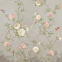 Papier peint Décor Mural Rosier taupe 4 Lés - BLOOM - Lutèce - BLO459DX