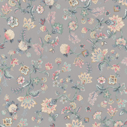 Papier peint Motif Cachemire gris clair - BLOOM - Lutèce - BLO472