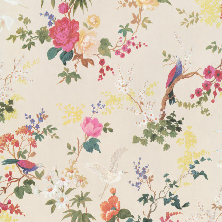 Papier peint Motif Floraison beige - BLOOM - Lutèce - BLO480