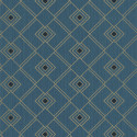 Papier peint Gatsby bleu canard or - SCARLETT - Caselio - SRL100476050