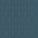 Papier peint Chrysler bleu canard or - SCARLETT - Caselio - SRL100446060