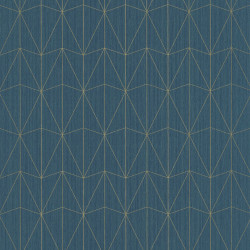 Papier peint Chrysler bleu canard or - SCARLETT - Caselio - SRL100446060