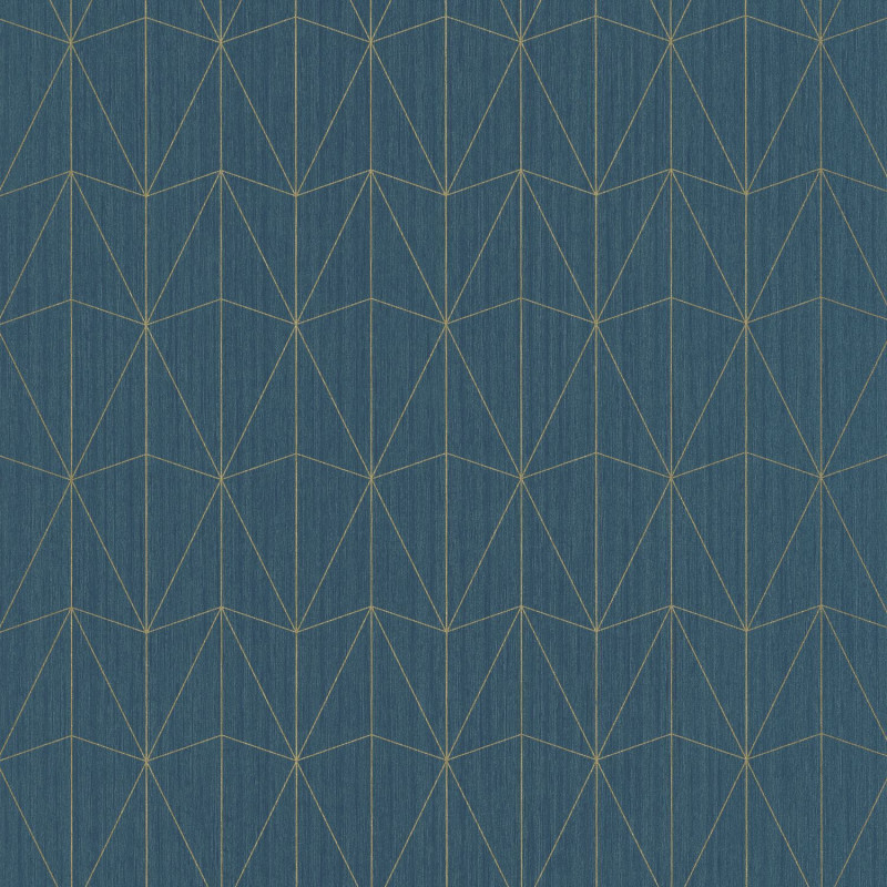 Papier peint Chrysler bleu canard or - SCARLETT - Caselio - SRL100446060