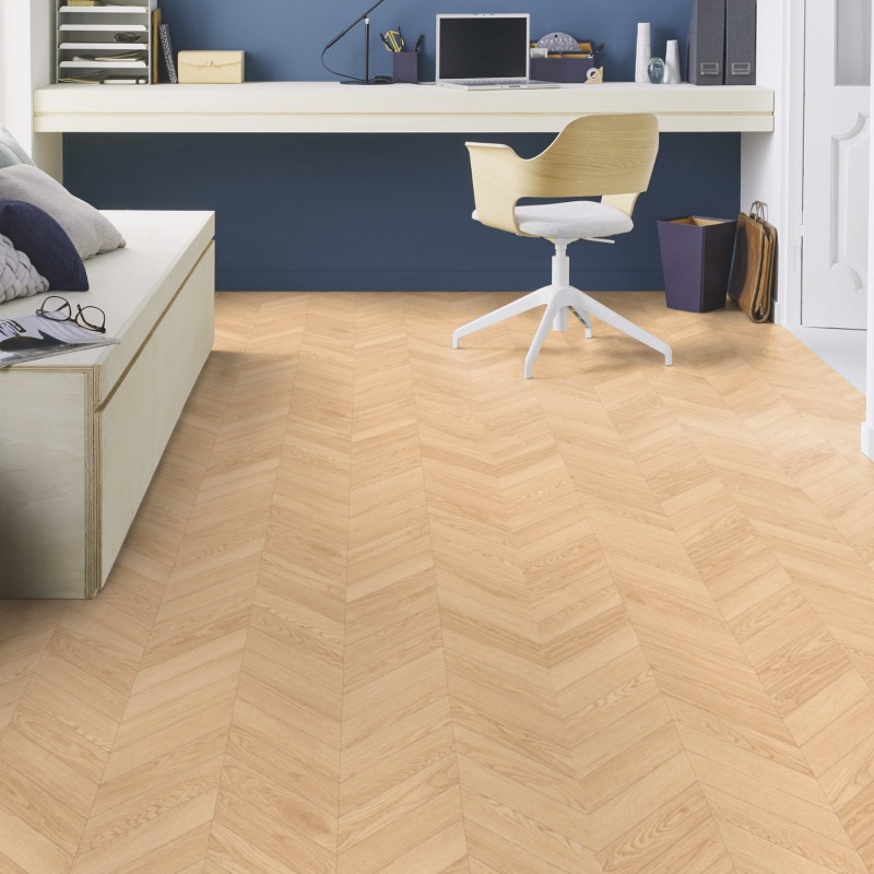 Sol PVC - Parquet Chevron Classic Cotton - Iconik Confort 300 TARKETT - rouleau 4M