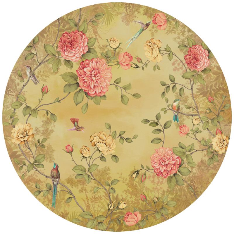 Papier peint Décor Mural Rond Jardin ocre Impression Numérique - BLOOM - Lutèce - BLO460DI