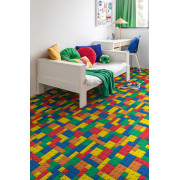 Sol PVC - Blocks T87 briques multicolores - Atento IVC - rouleau 2M