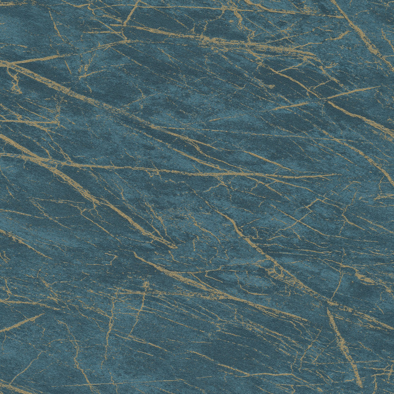 Papier peint Marbre bleu marine doré - FACTORY IV - Rasch - 428957
