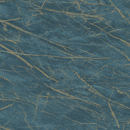 Papier peint Marbre bleu marine doré vinyl sur intissé - FACTORY IV - Rasch - 428957