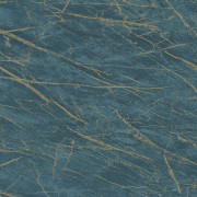 Papier peint Marbre bleu marine doré vinyl sur intissé - FACTORY IV - Rasch - 428957