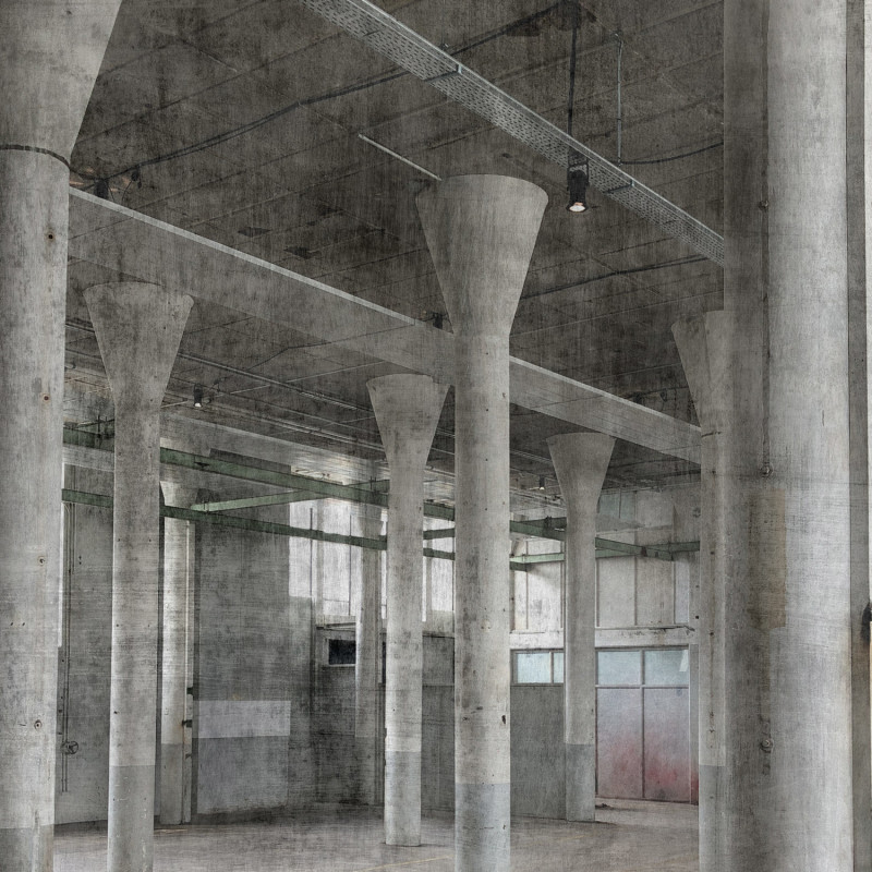 Panoramique Usine grise et blanche - FACTORY IV - Rasch - 429725