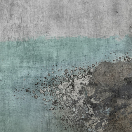 Panoramique Béton Vieilli gris et bleu clair vinyl sur intissé - FACTORY IV - Rasch - 429732