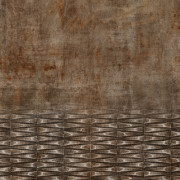 Panoramique Tole Rouillée Et Gondolée marron vinyl sur intissé - FACTORY IV - Rasch - 429770