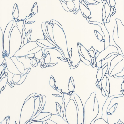 Papier peint Magnolia bleu - IDYLLE  - Casadeco - IDYL83826537