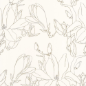 Papier peint Magnolia doré et argent - IDYLLE  - Casadeco - IDYL83822303
