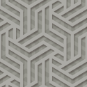 Papier peint Labyrinthe gris foncé et argent - ONYX - Ugepa - M350-09